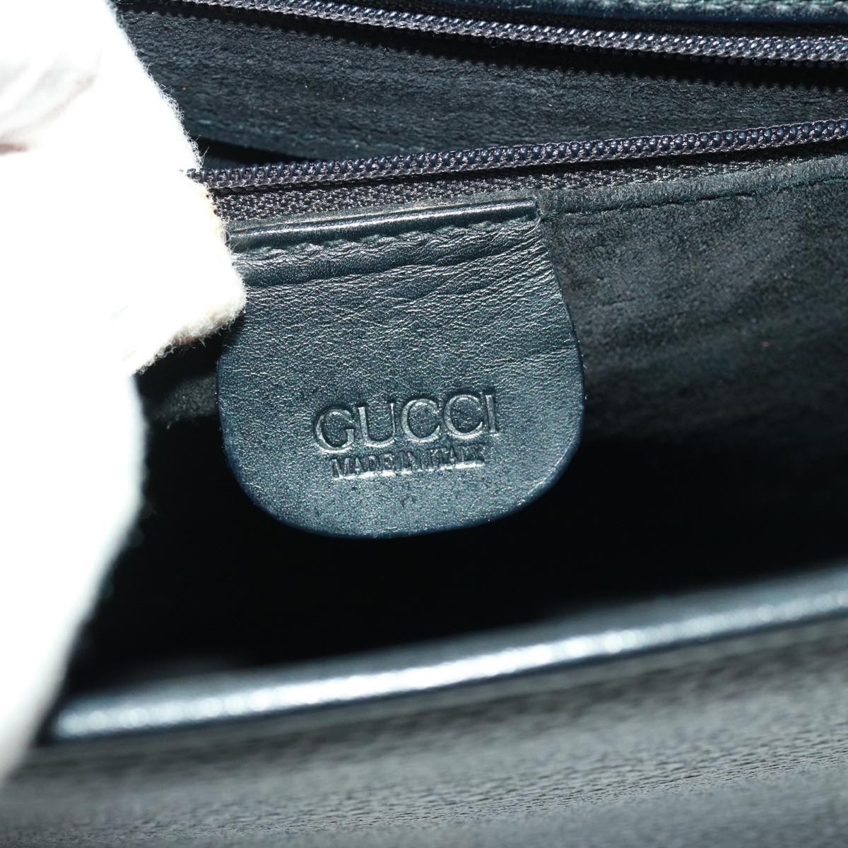 GUCCI Shoulder Bag Leather Black Auth yk13058