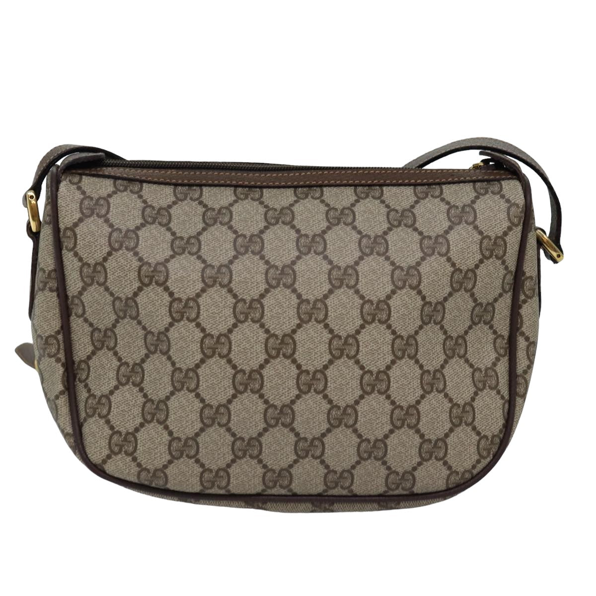 GUCCI GG Supreme Web Sherry Line Shoulder Bag PVC Beige 89 02 032 Auth yk13060 - 0