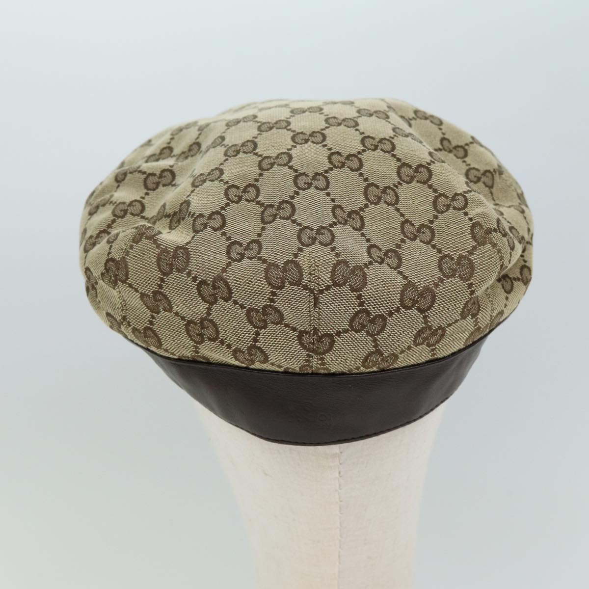 GUCCI GG Canvas Hunting Cap Hat M Beige Auth yk13069