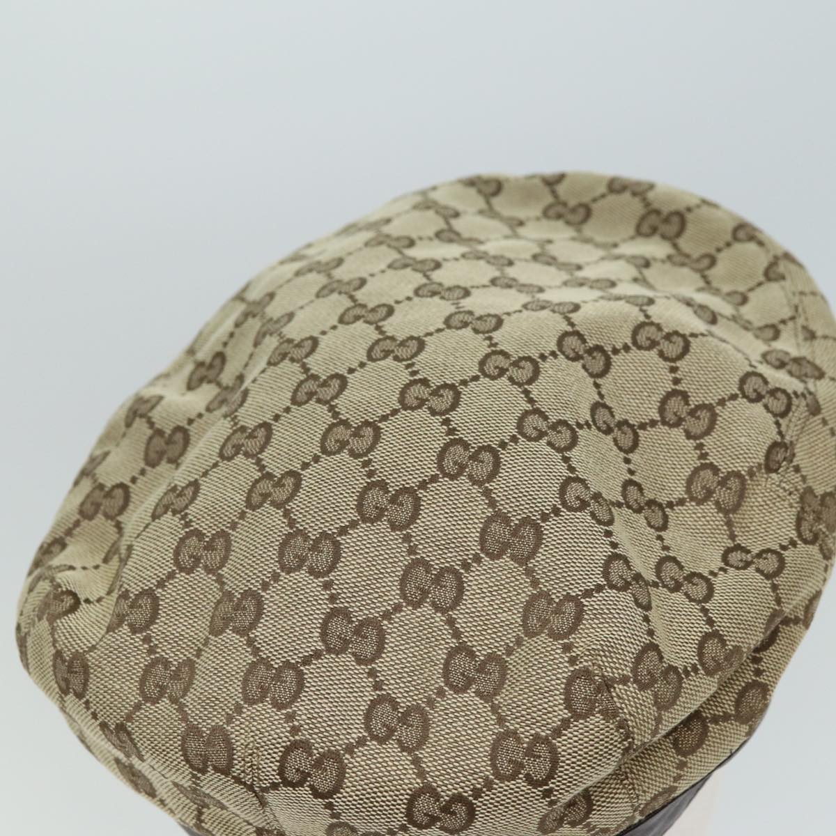 GUCCI GG Canvas Hunting Cap Hat M Beige Auth yk13069