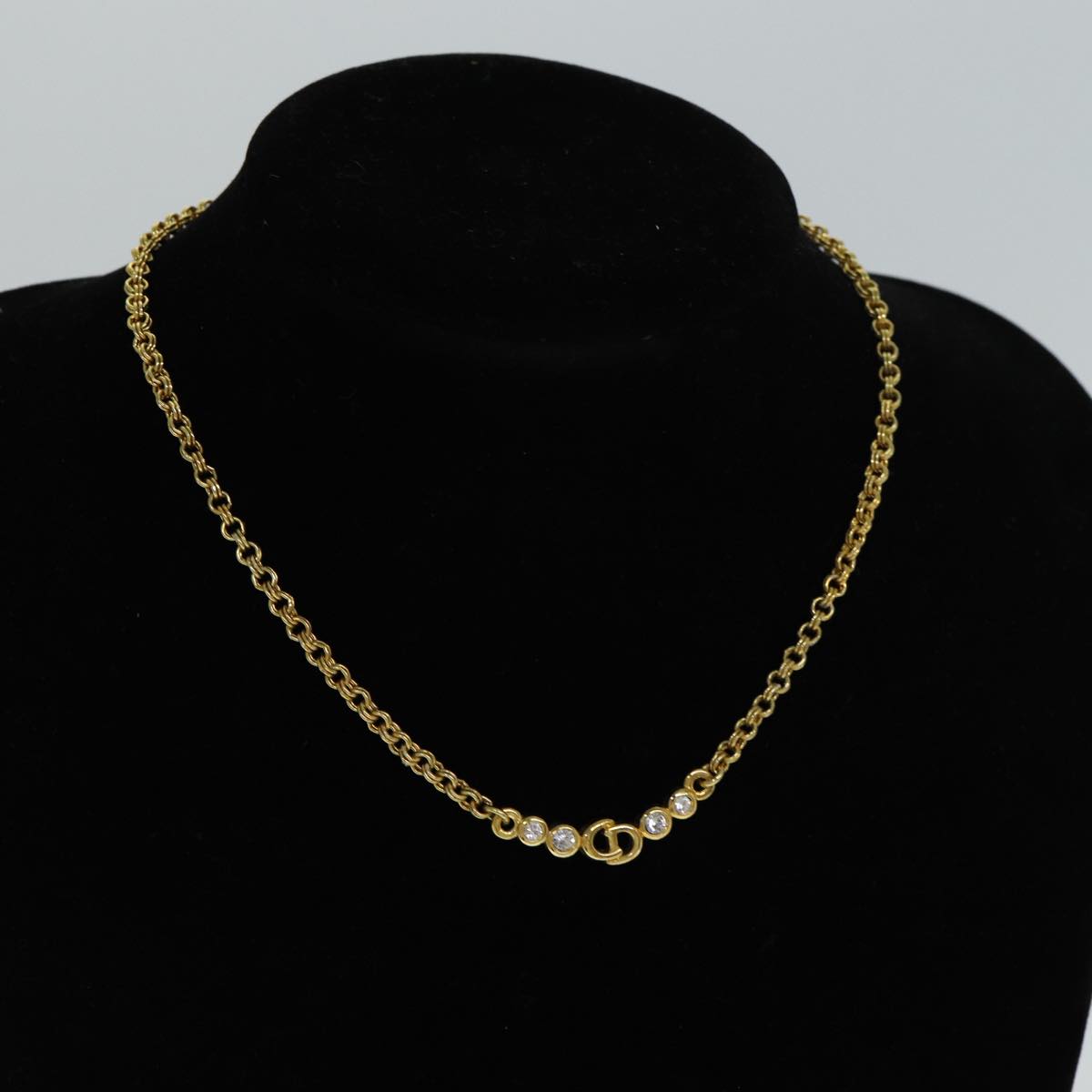 Christian Dior Necklace metal Gold Auth yk13073