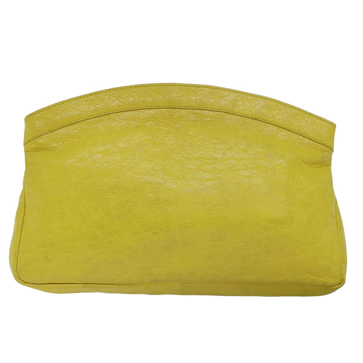 BALENCIAGA Clutch Bag Leather Yellow 285453 Auth yk13077 - 0