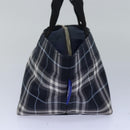 Burberrys Nova Check Blue Label Hand Bag Nylon Navy Auth yk13111-3