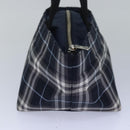 Burberrys Nova Check Blue Label Hand Bag Nylon Navy Auth yk13111-4