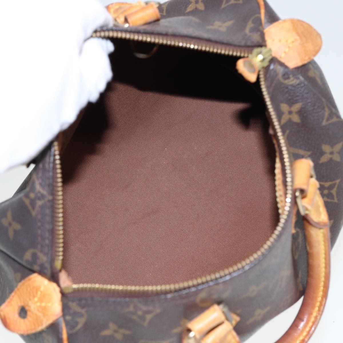 LOUIS VUITTON Monogram Speedy 25 Hand Bag M41528 LV Auth yk13138