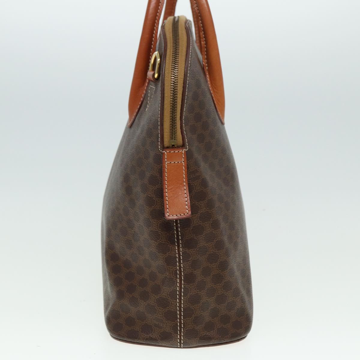 CELINE Macadam Canvas Hand Bag PVC Brown Auth yk13182