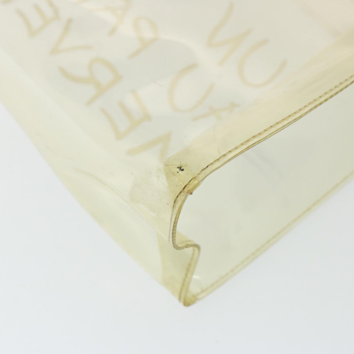 HERMES Vinyl Kelly Hand Bag Vinyl Clear Auth yk13183