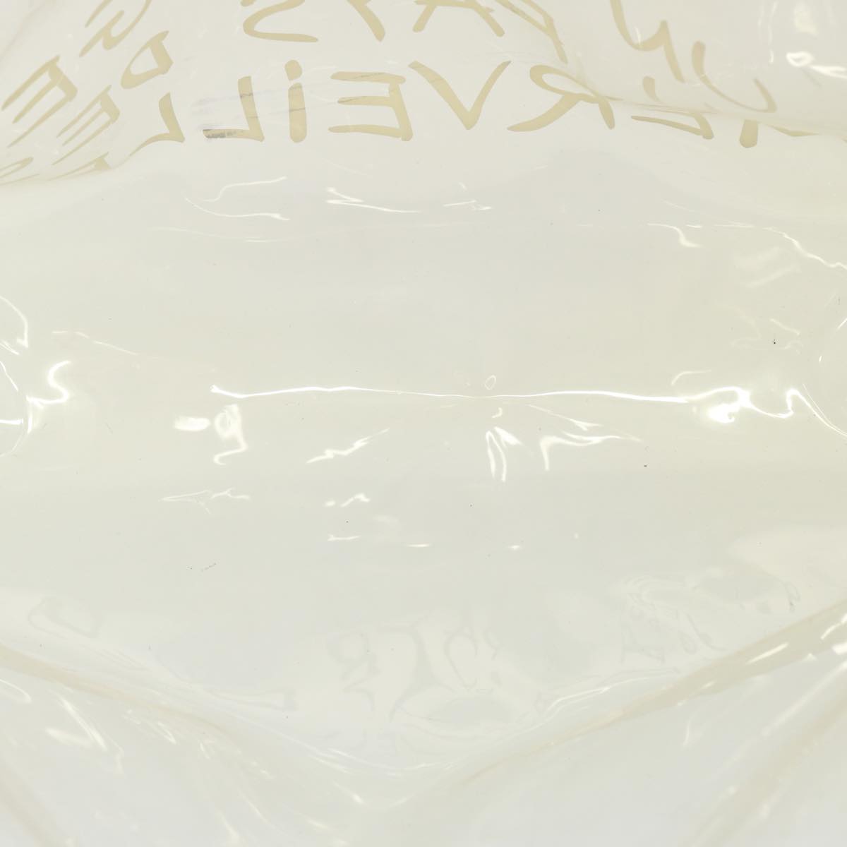 HERMES Vinyl Kelly Hand Bag Vinyl Clear Auth yk13183