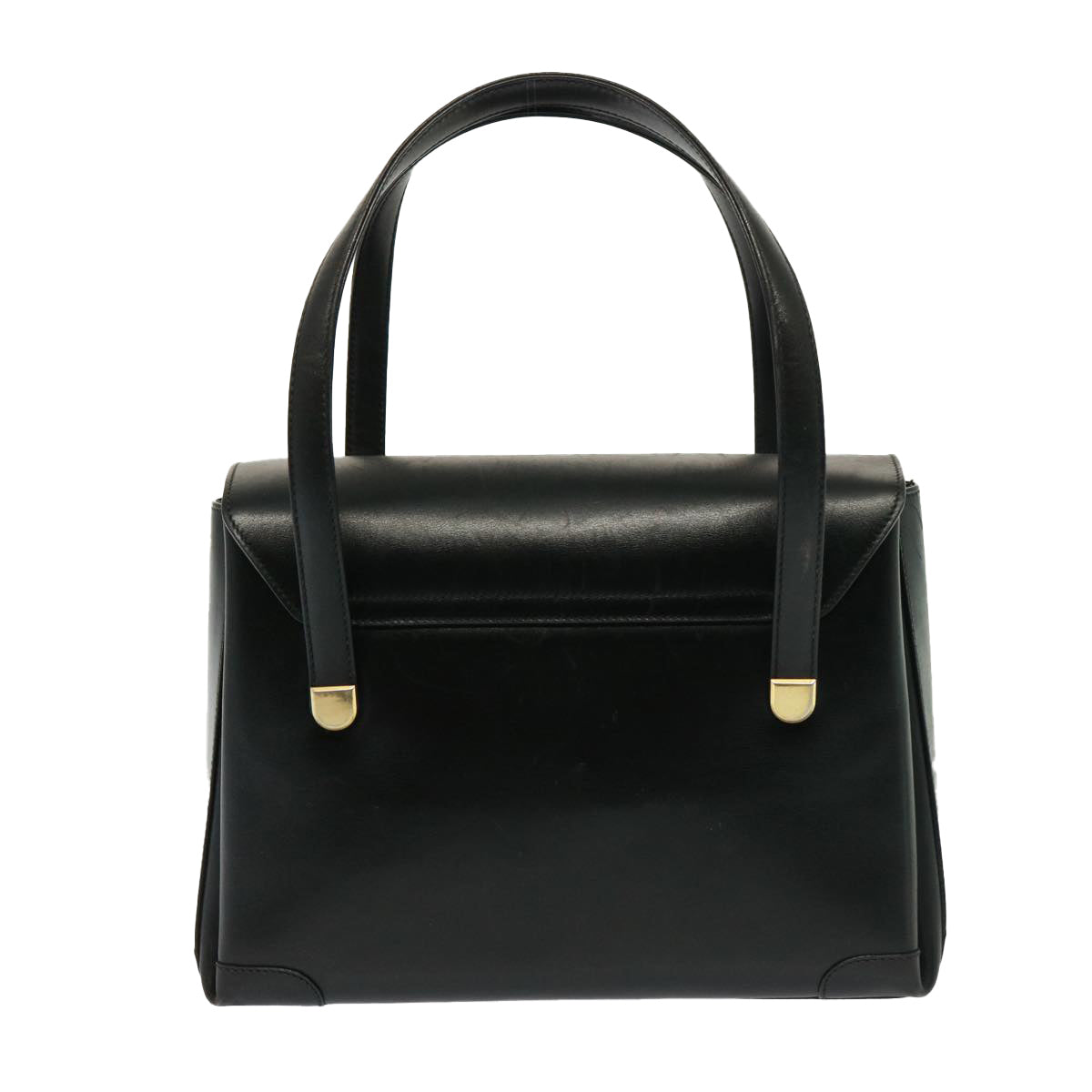 CELINE Hand Bag Leather Black Auth yk13208 - 0