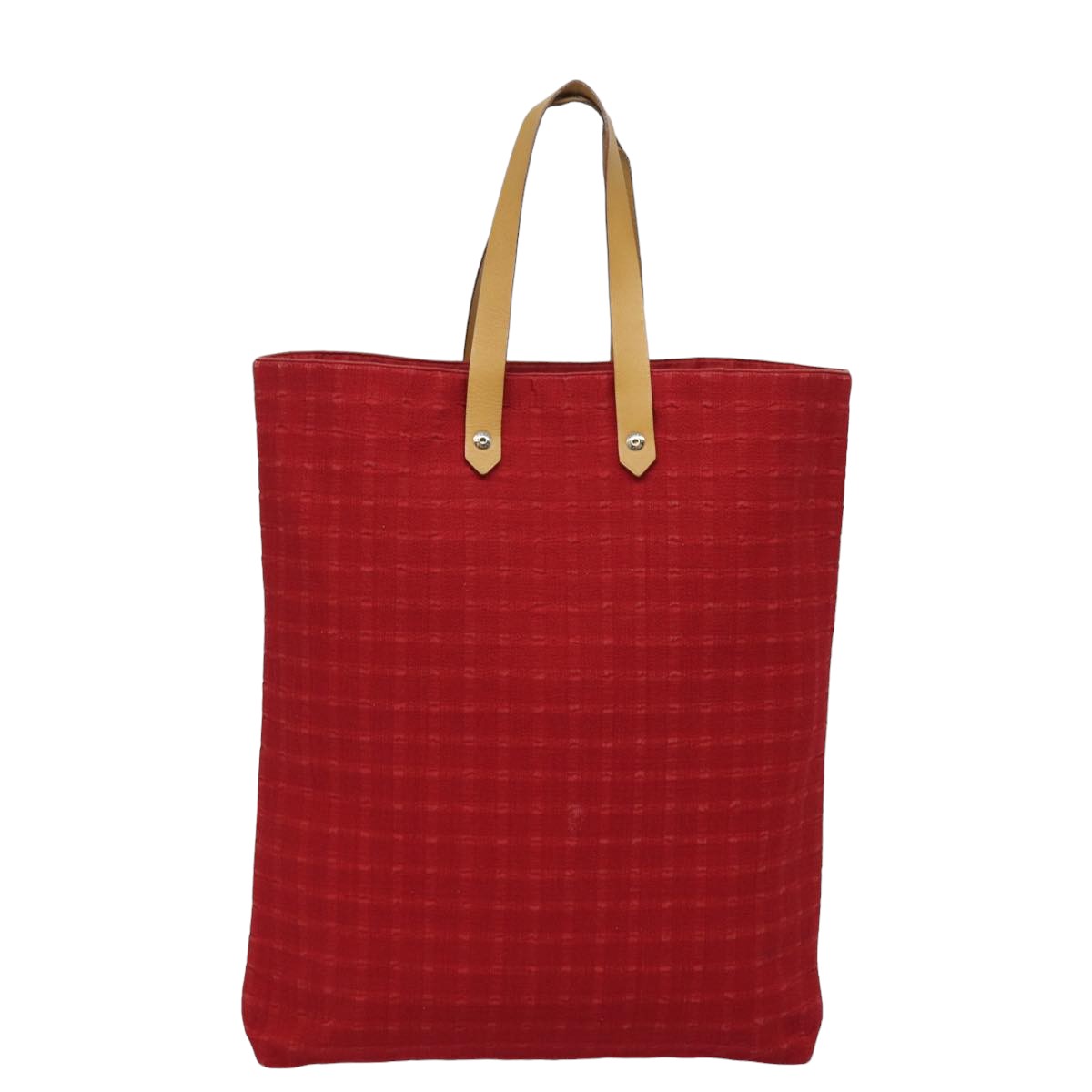 HERMES Amedaba GM Tote Bag Canvas Red Auth yk13246 - 0