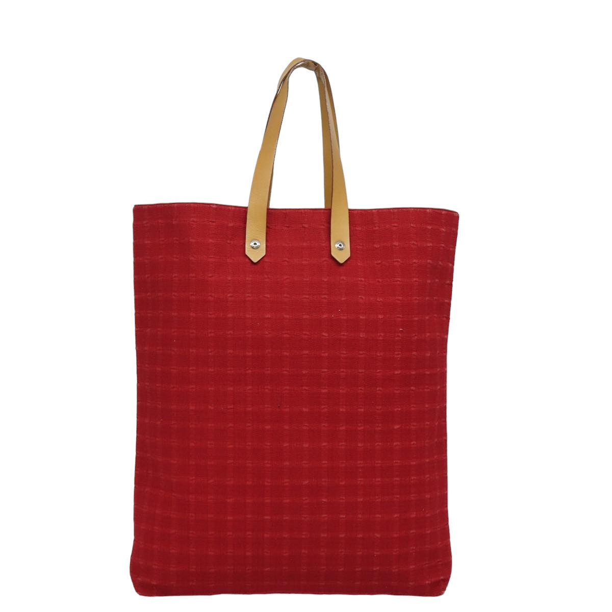 HERMES Amedaba GM Tote Bag Canvas Red Auth yk13246