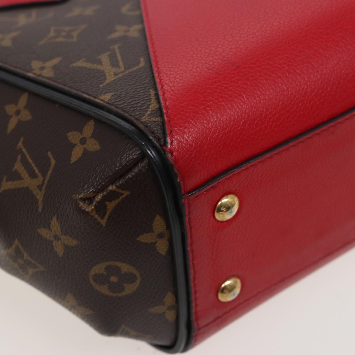 LOUIS VUITTON Monogram Kimono PM Hand Bag Red M41856 LV Auth yk13252A