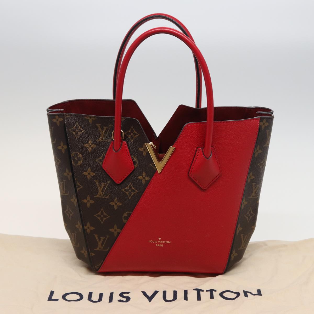 LOUIS VUITTON Monogram Kimono PM Hand Bag Red M41856 LV Auth yk13252A