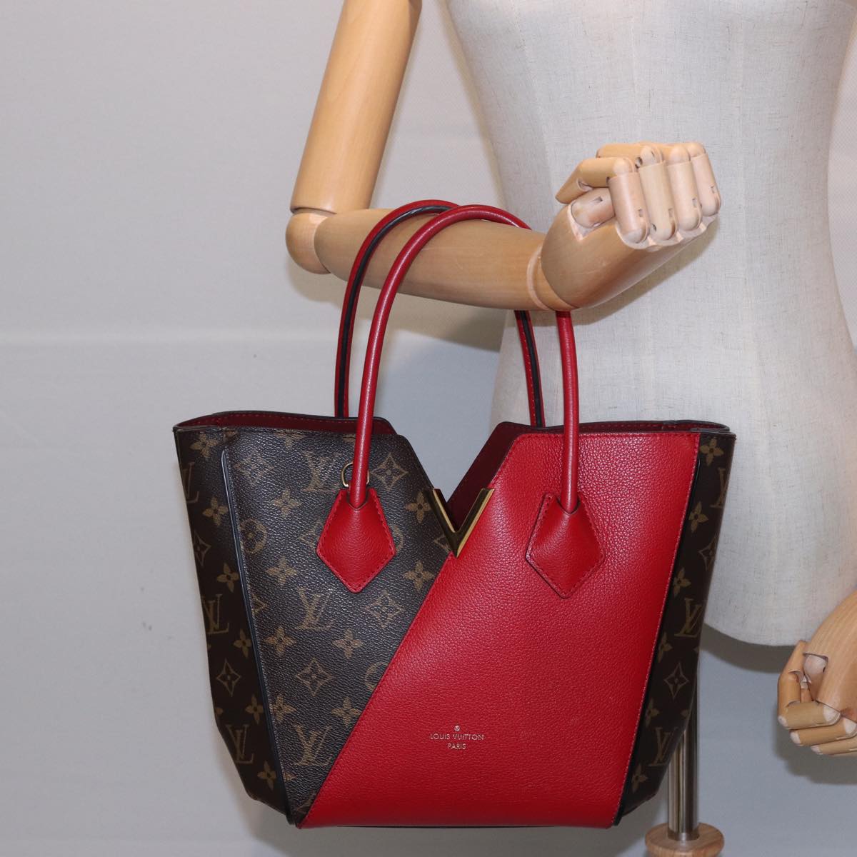 LOUIS VUITTON Monogram Kimono PM Hand Bag Red M41856 LV Auth yk13252A