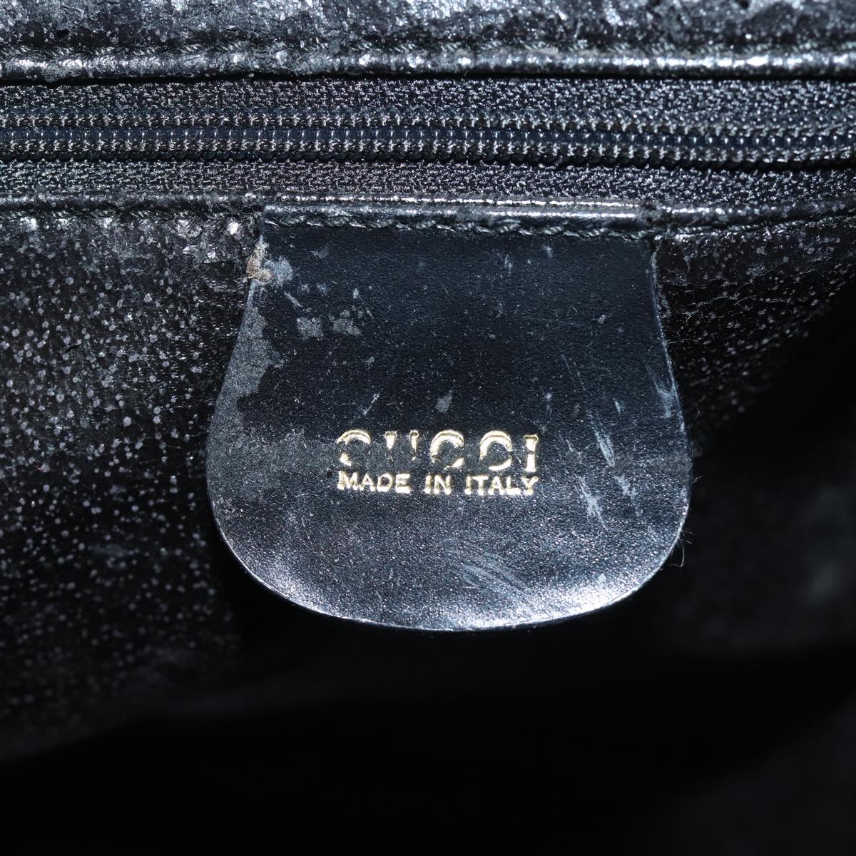 GUCCI Shoulder Bag Leather Black Auth yk13258