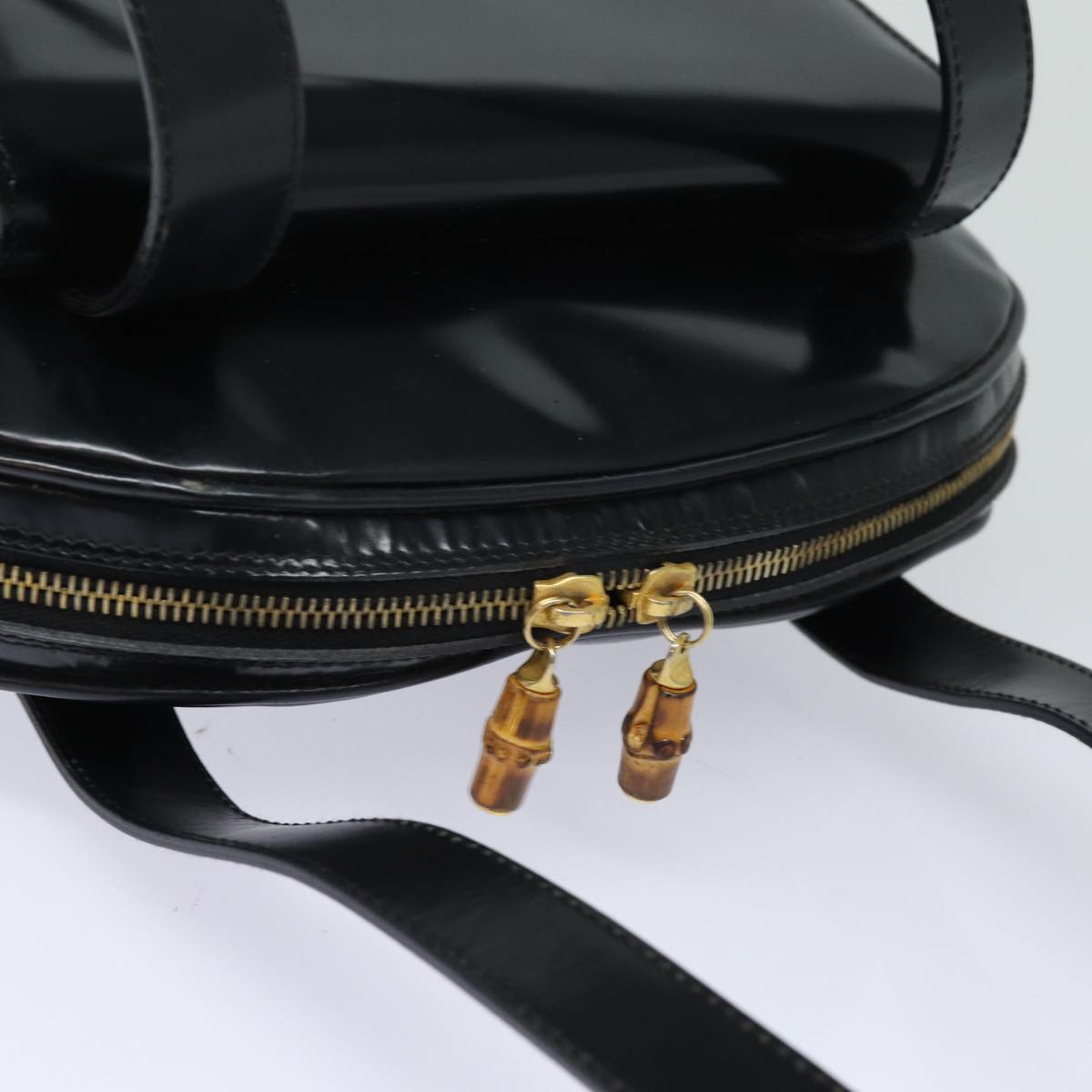 GUCCI Shoulder Bag Leather Black Auth yk13258