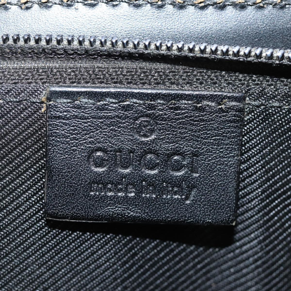 GUCCI GG Canvas Hand Bag Black 015 3708 Auth yk13270