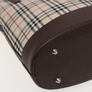 BURBERRY Nova Check Tote Bag Canvas Beige Auth yk13282-16