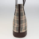 BURBERRY Nova Check Tote Bag Canvas Beige Auth yk13282-3