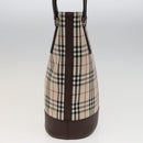 BURBERRY Nova Check Tote Bag Canvas Beige Auth yk13282-4