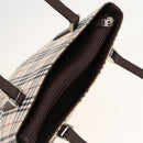 BURBERRY Nova Check Tote Bag Canvas Beige Auth yk13282-6