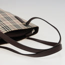 BURBERRY Nova Check Tote Bag Canvas Beige Auth yk13282-7