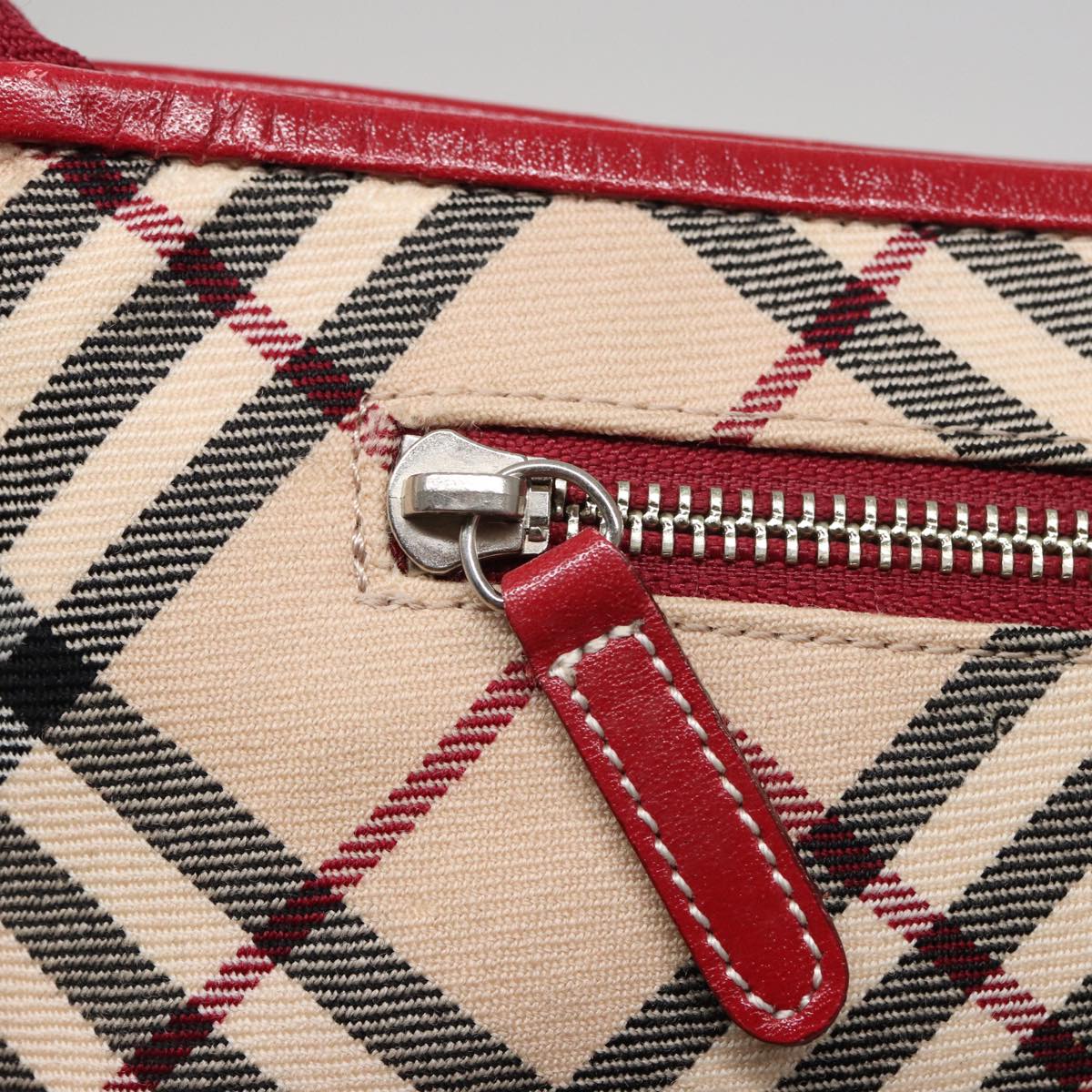 BURBERRY Nova Check Blue Label Shoulder Bag Canvas Beige Auth yk13294