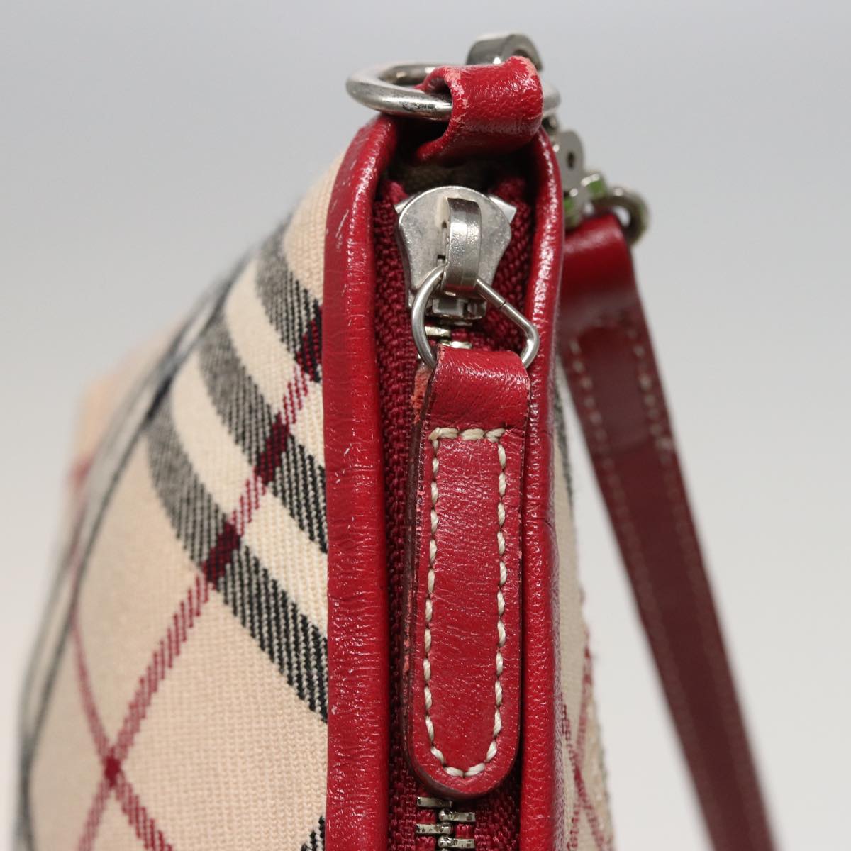 BURBERRY Nova Check Blue Label Shoulder Bag Canvas Beige Auth yk13294