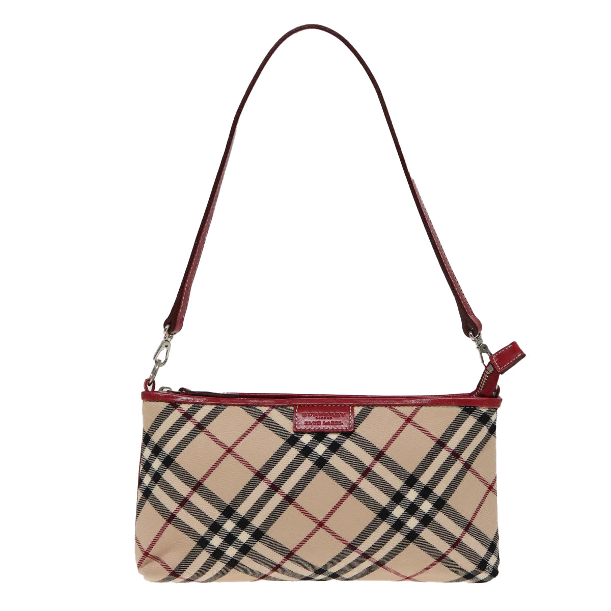 BURBERRY Nova Check Blue Label Shoulder Bag Canvas Beige Auth yk13294