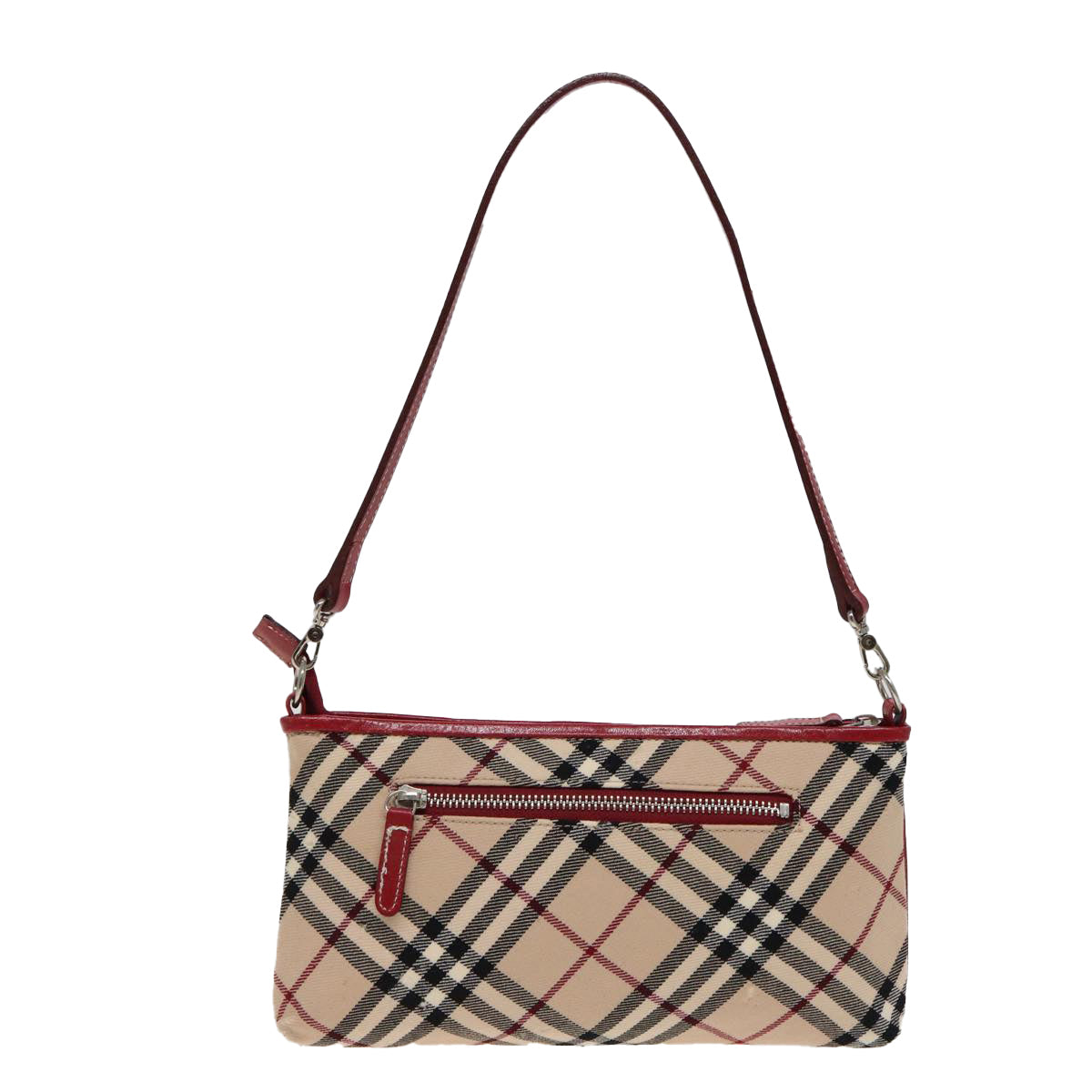 BURBERRY Nova Check Blue Label Shoulder Bag Canvas Beige Auth yk13294