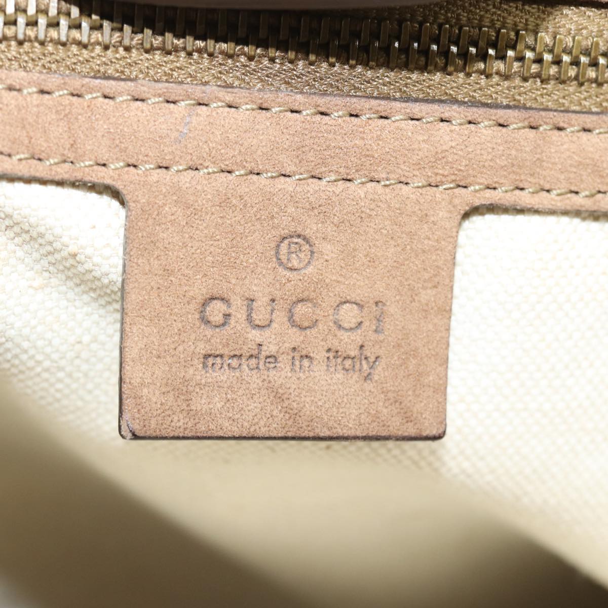 GUCCI GG Canvas Running Hand Bag Beige 247183 Auth yk13303