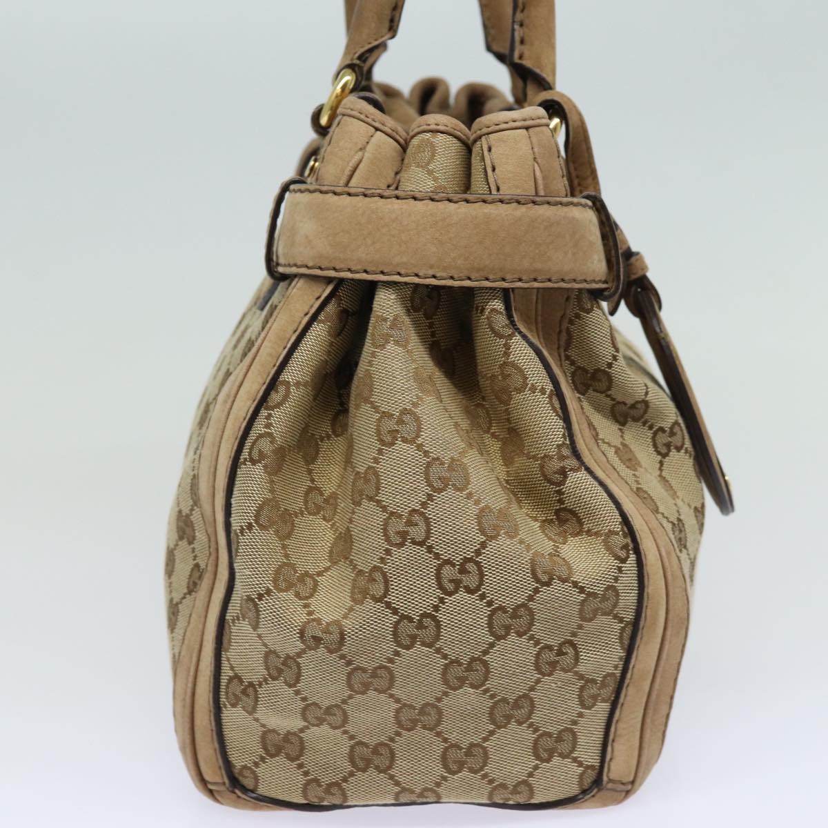 GUCCI GG Canvas Running Hand Bag Beige 247183 Auth yk13303