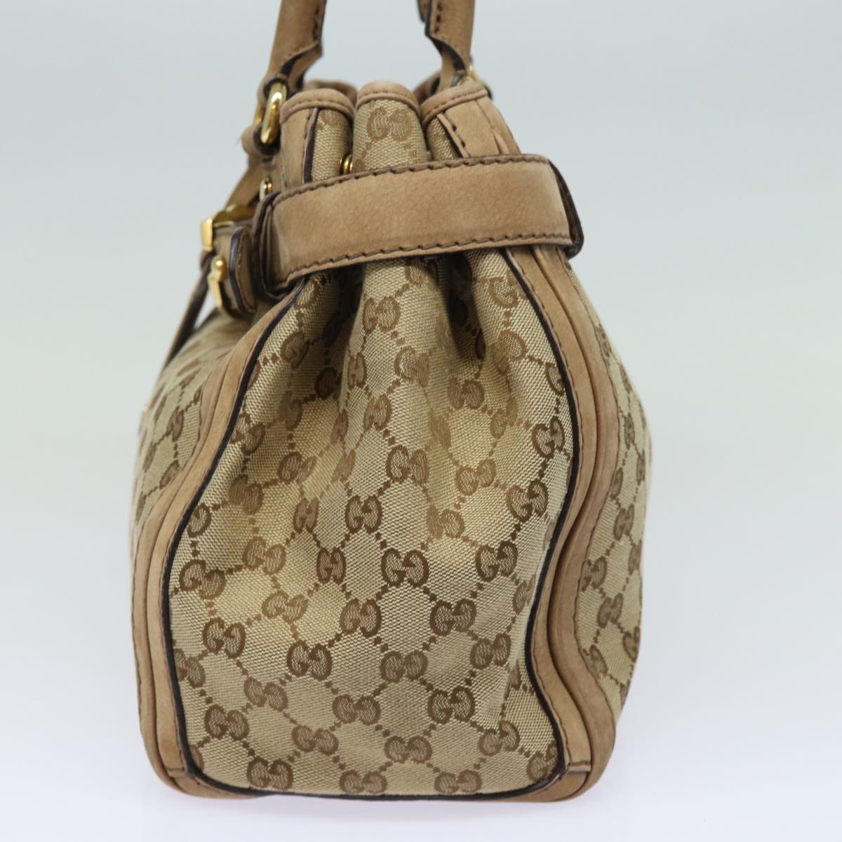 GUCCI GG Canvas Running Hand Bag Beige 247183 Auth yk13303