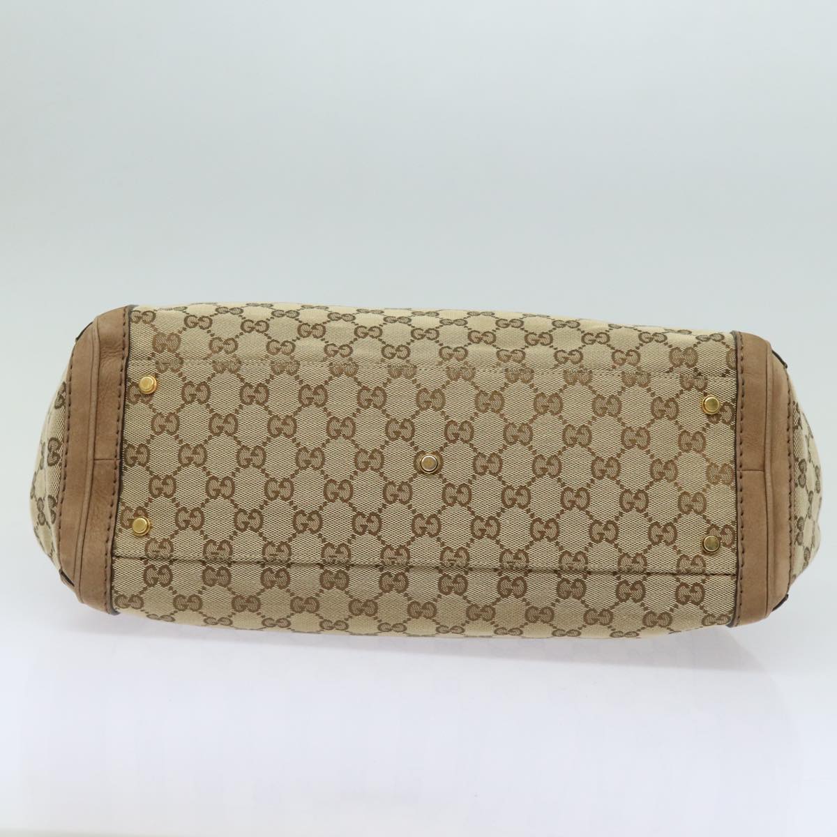 GUCCI GG Canvas Running Hand Bag Beige 247183 Auth yk13303