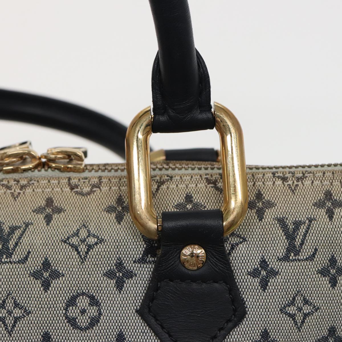 LOUIS VUITTON Monogram Mini Alma Ron Hand Bag Blue M92205 LV Auth yk13373