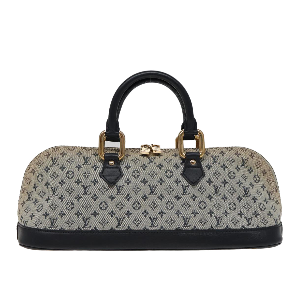 LOUIS VUITTON Monogram Mini Alma Ron Hand Bag Blue M92205 LV Auth yk13373