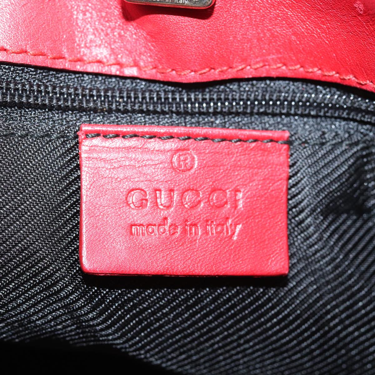 GUCCI GG Canvas Shoulder Bag Beige Red 001 4231 Auth yk13379