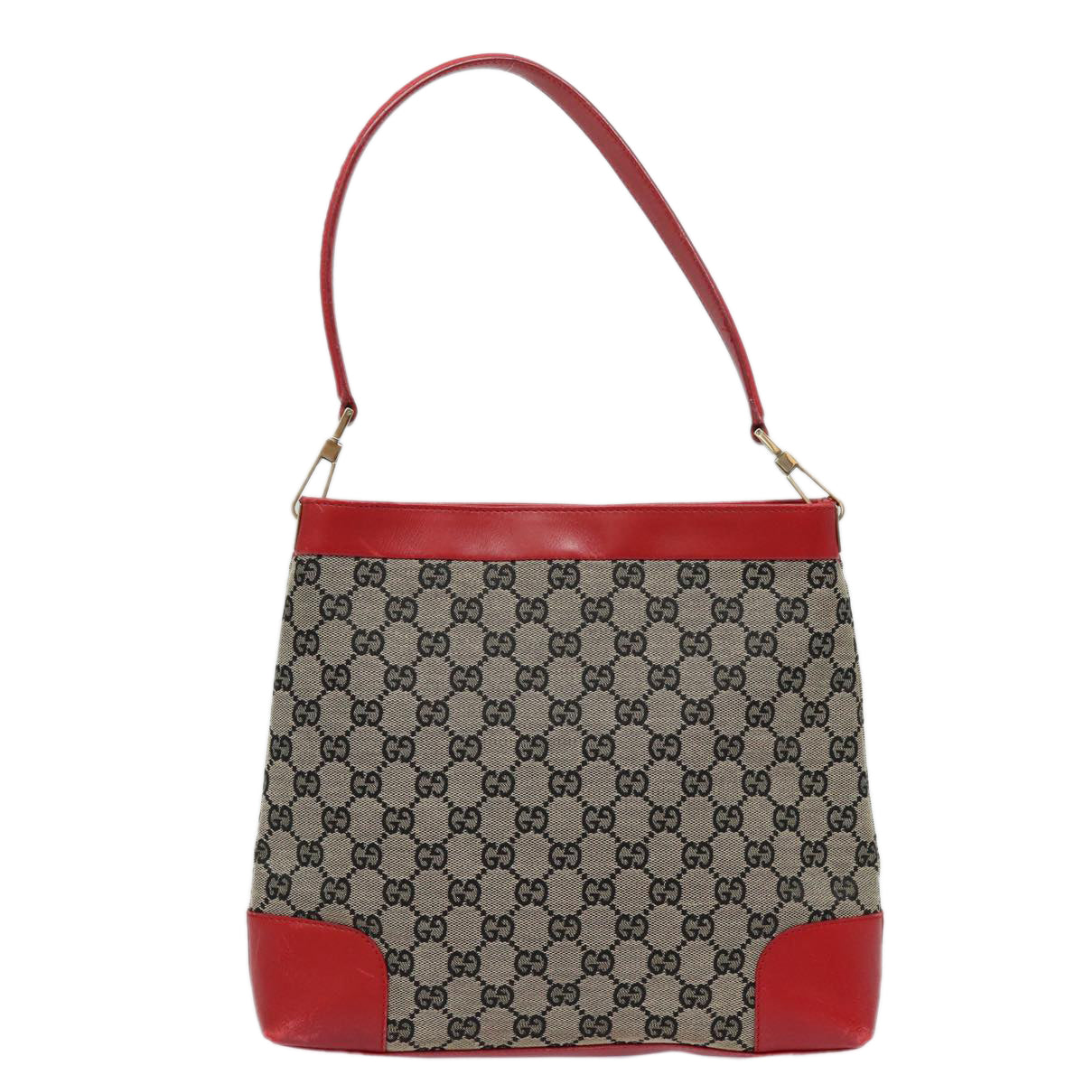 GUCCI GG Canvas Shoulder Bag Beige Red 001 4231 Auth yk13379 - 0