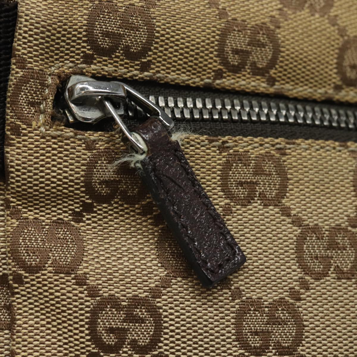 GUCCI GG Canvas Waist bag Beige 28566 Auth yk13396