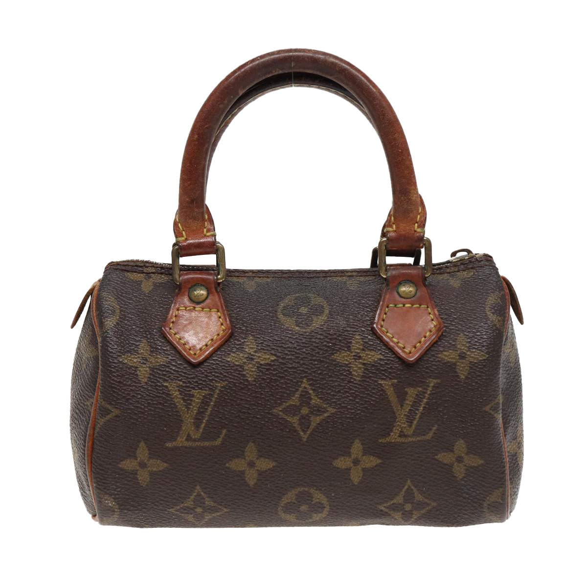 LOUIS VUITTON Monogram Mini Speedy Hand Bag M41534 LV Auth yk13403