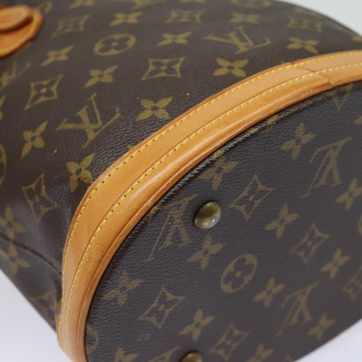 LOUIS VUITTON Monogram Bucket PM Shoulder Bag M42238 LV Auth yk13416