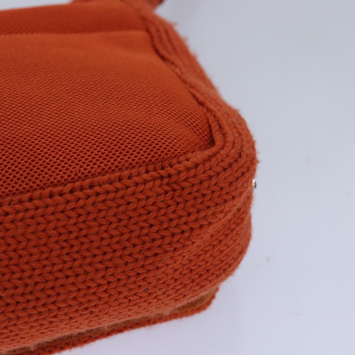 PRADA Shoulder Bag Cotton Orange Auth yk13421