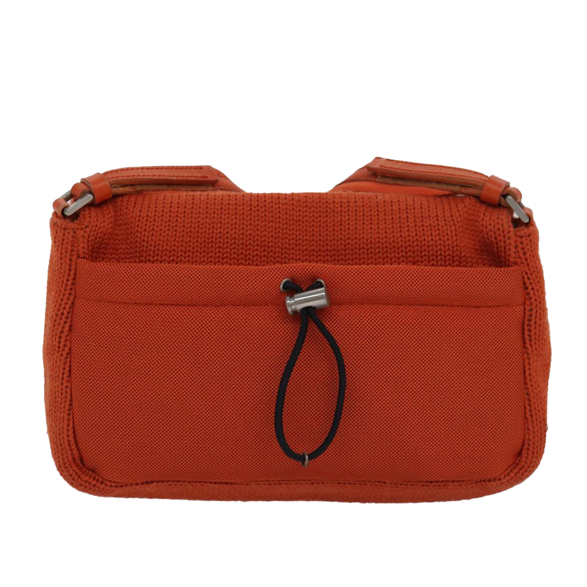 PRADA Shoulder Bag Cotton Orange Auth yk13421