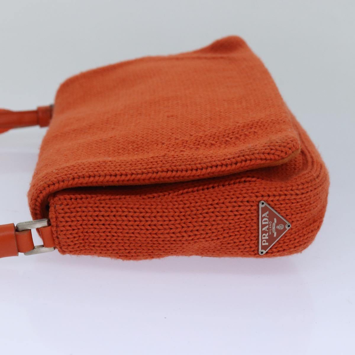 PRADA Shoulder Bag Cotton Orange Auth yk13421