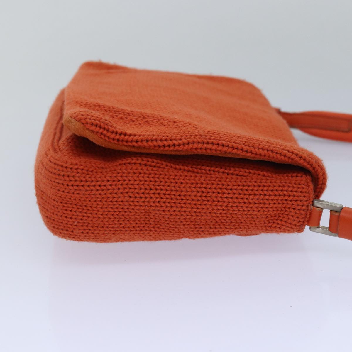 PRADA Shoulder Bag Cotton Orange Auth yk13421