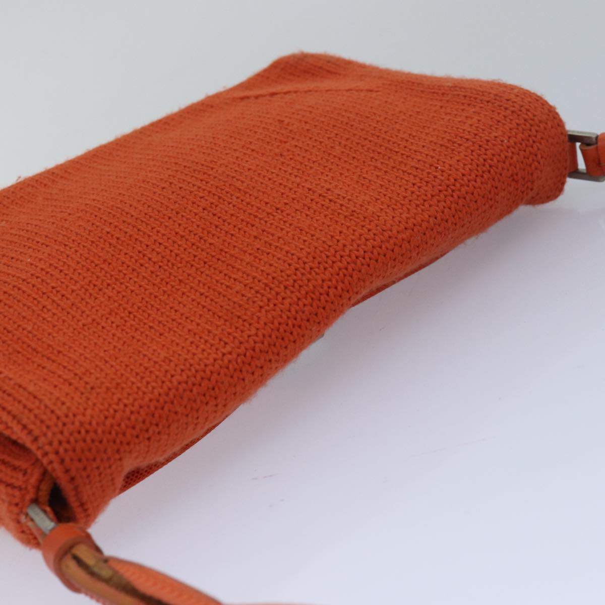 PRADA Shoulder Bag Cotton Orange Auth yk13421