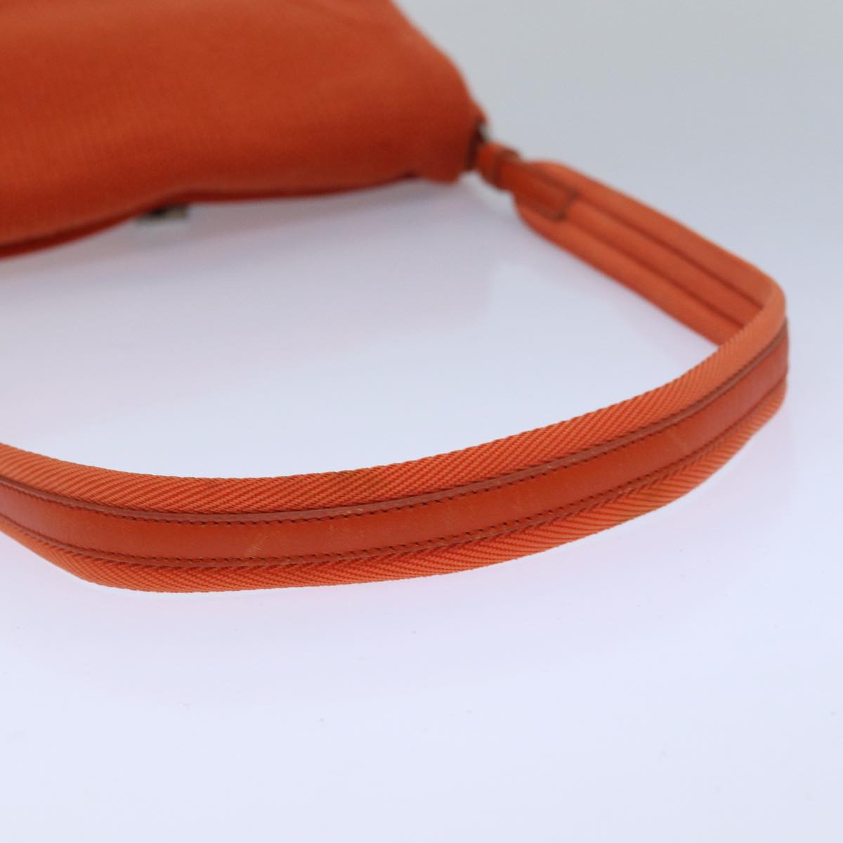 PRADA Shoulder Bag Cotton Orange Auth yk13421