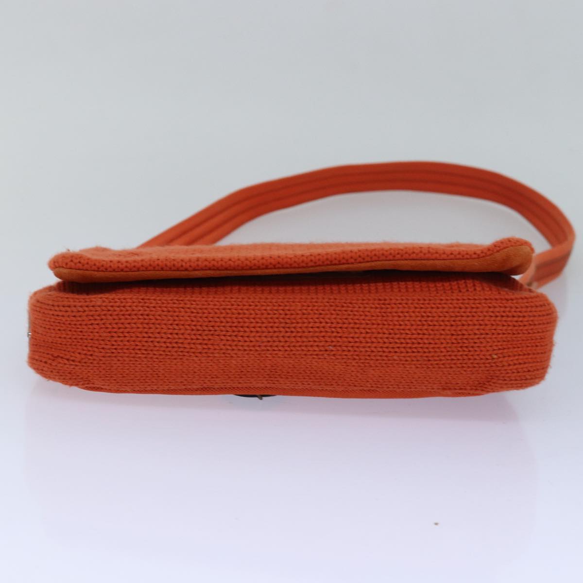 PRADA Shoulder Bag Cotton Orange Auth yk13421