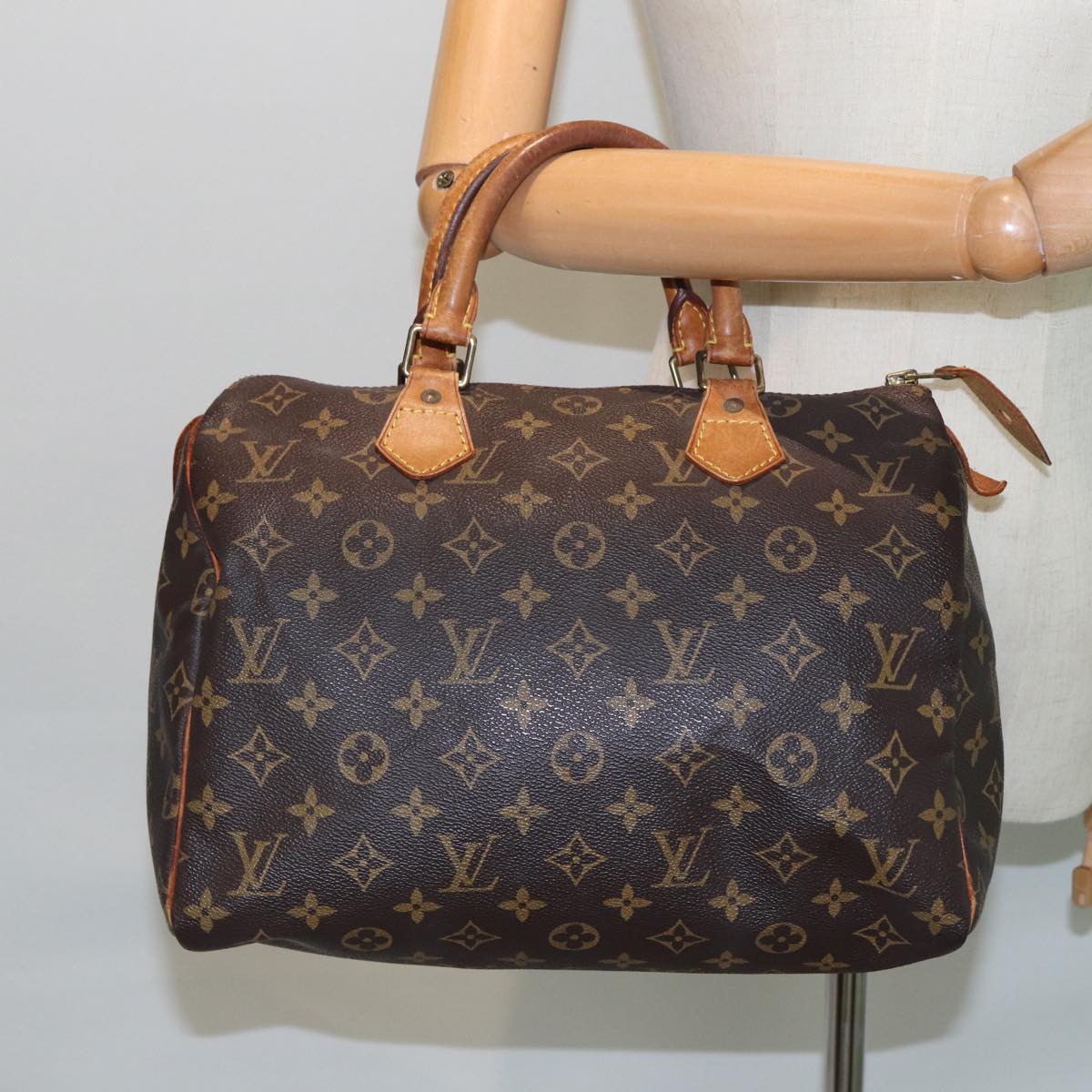 LOUIS VUITTON Monogram Speedy 30 Hand Bag M41526 LV Auth yk13441