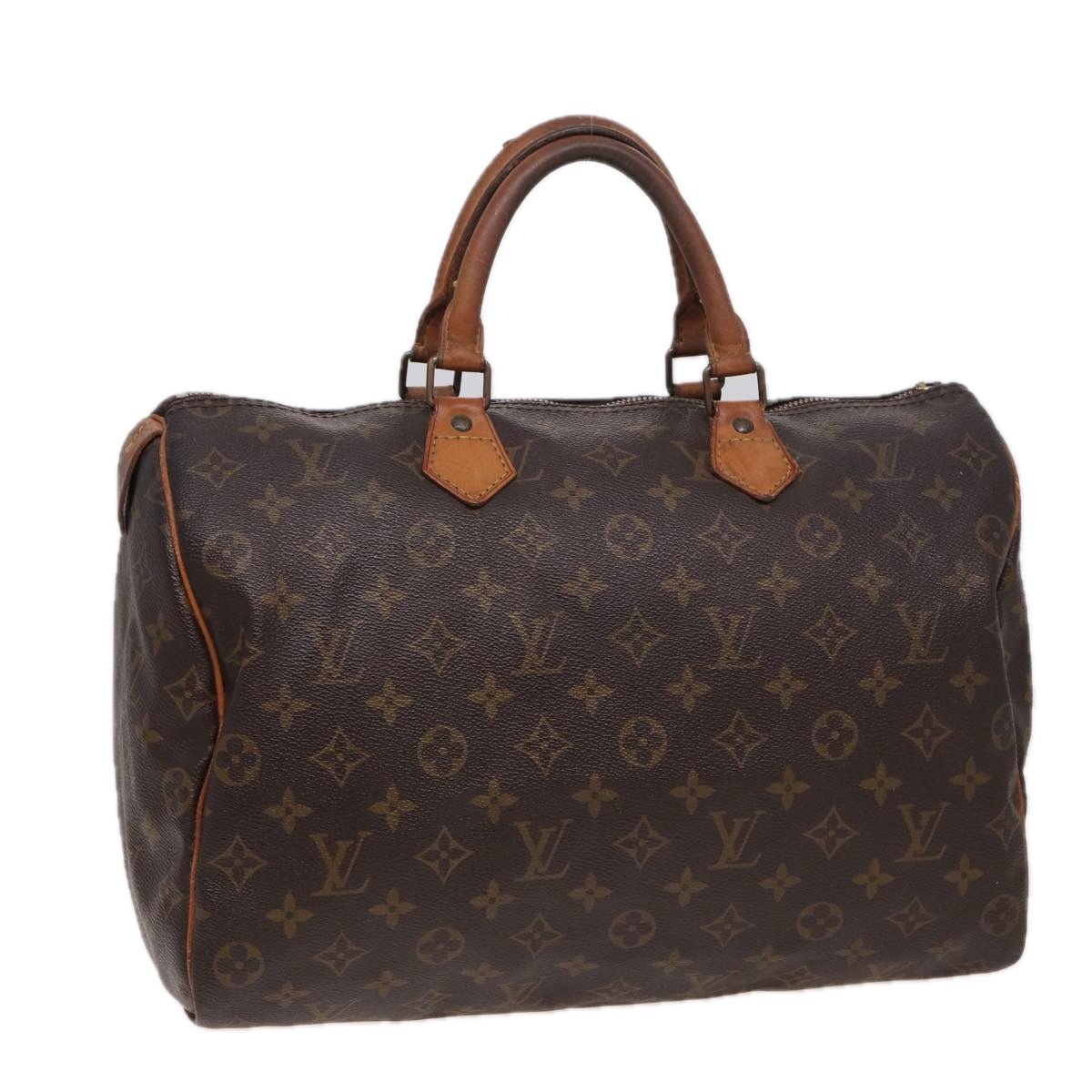 LOUIS VUITTON Monogram Speedy 35 Hand Bag M41524 LV Auth yk13444